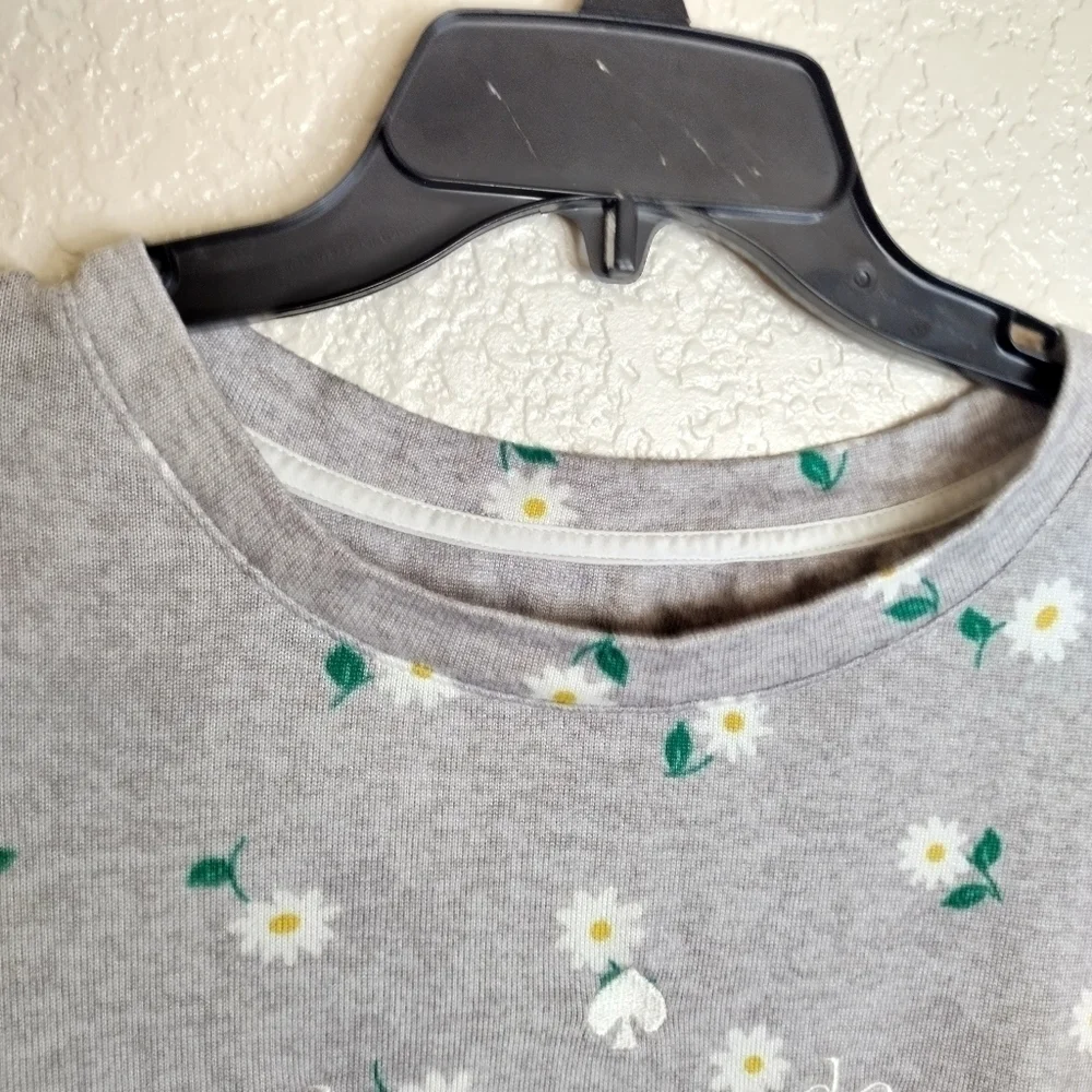 Kate Spade new York Daisy crew neck floral sweater sz M